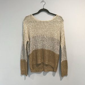 RD Style | Cozy Crochet Multicolor Knit Sweater
